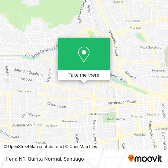 Feria N1, Quinta Normal map
