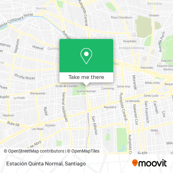 Mapa de Estación Quinta Normal