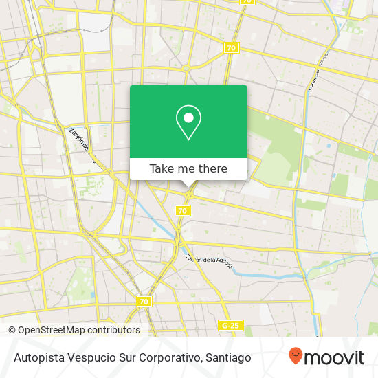 Mapa de Autopista Vespucio Sur Corporativo