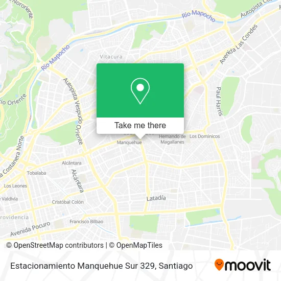 Estacionamiento Manquehue Sur 329 map