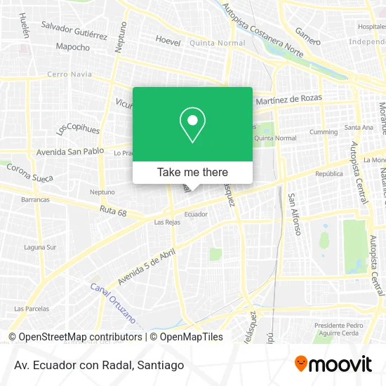 Av. Ecuador con Radal map