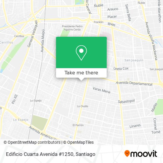 Mapa de Edificio Cuarta Avenida #1250
