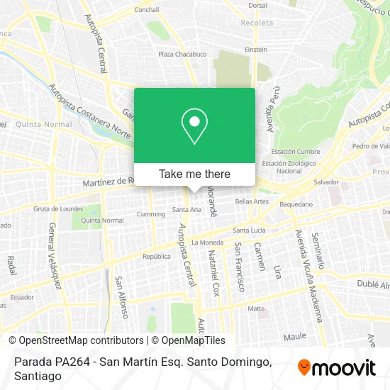Parada PA264 - San Martín Esq. Santo Domingo map
