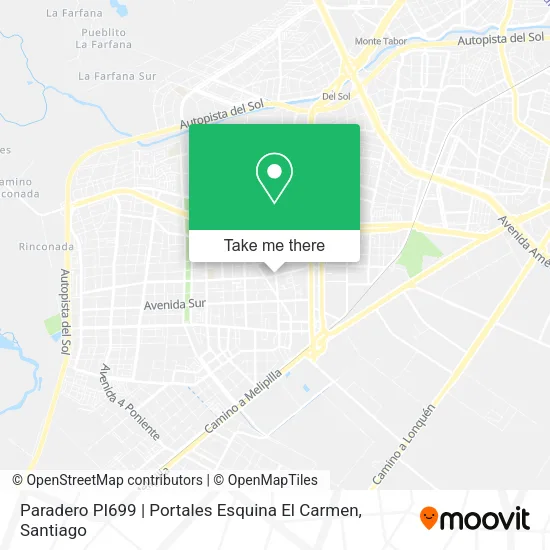 Paradero PI699 | Portales Esquina El Carmen map