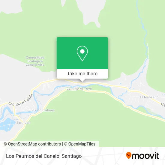 Los Peumos del Canelo map