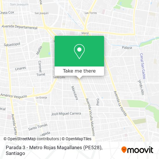 Parada 3 - Metro Rojas Magallanes (PE528) map