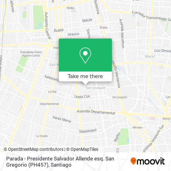 Parada - Presidente Salvador Allende esq. San Gregorio (PH457) map
