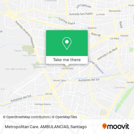 Metropolitan Care. AMBULANCIAS map