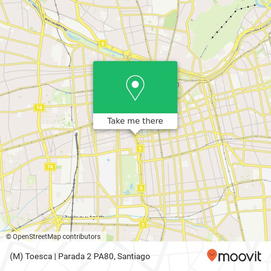 (M) Toesca | Parada 2 PA80 map