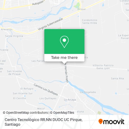 Centro Tecnológico RR.NN DUOC UC Pirque map