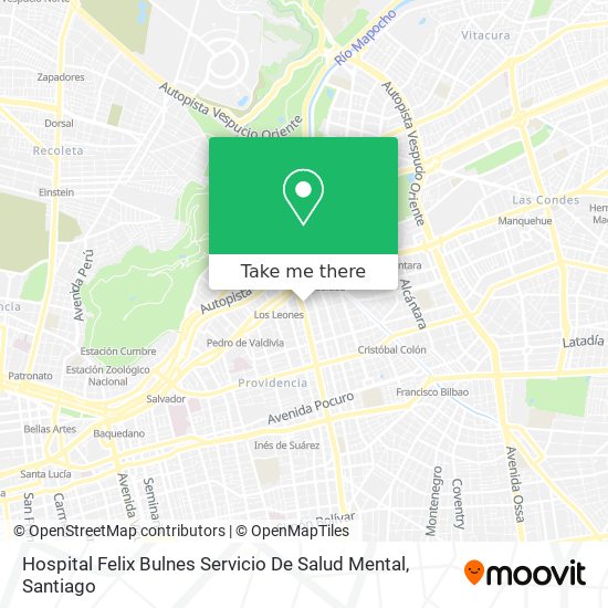 Hospital Felix Bulnes Servicio De Salud Mental map