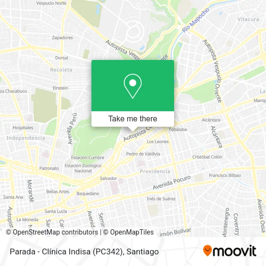 Parada - Clínica Indisa (PC342) map