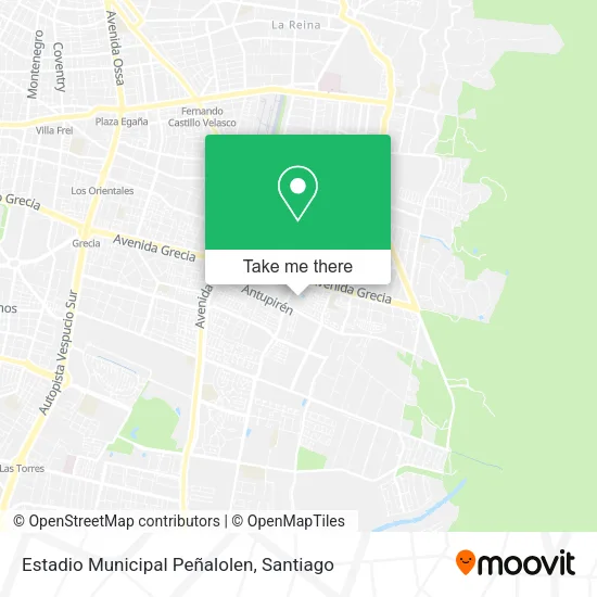 Estadio Municipal Peñalolen map
