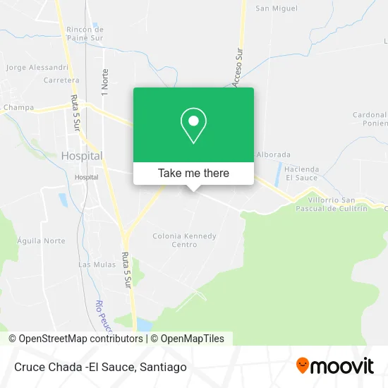 Cruce Chada -El Sauce map