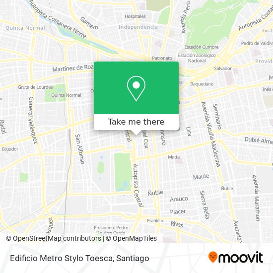 Mapa de Edificio Metro Stylo Toesca