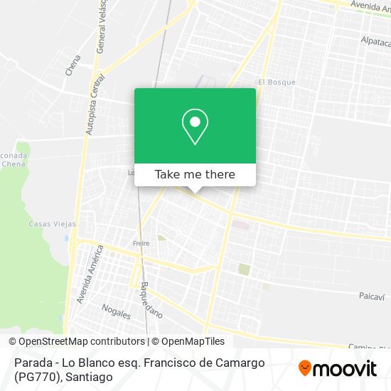 Parada - Lo Blanco esq. Francisco de Camargo (PG770) map