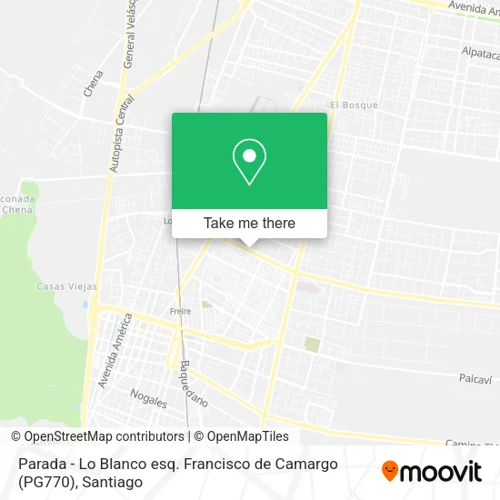 Parada - Lo Blanco esq. Francisco de Camargo (PG770) map