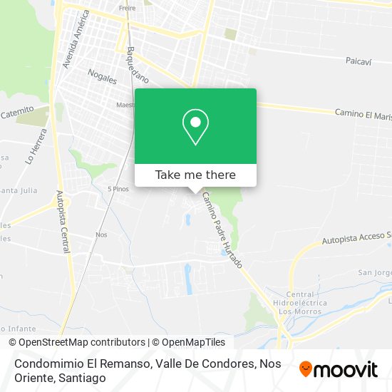Condomimio El Remanso, Valle De Condores, Nos Oriente map