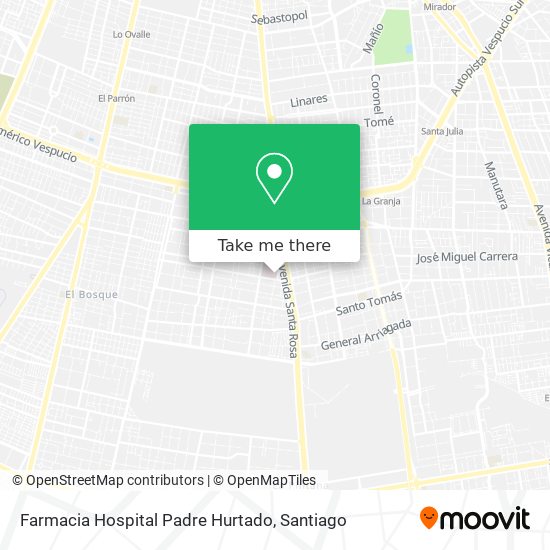 Mapa de Farmacia Hospital Padre Hurtado