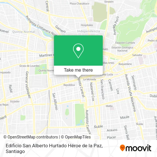 Edificio San Alberto Hurtado Héroe de la Paz map