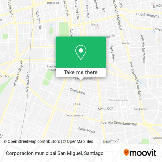 Corporacion municipal San Miguel map