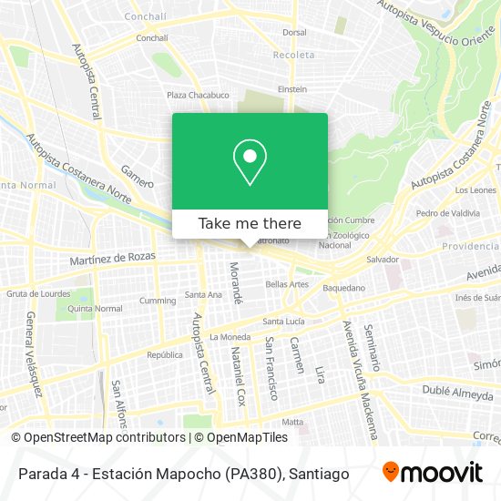 Parada 4 - Estación Mapocho (PA380) map