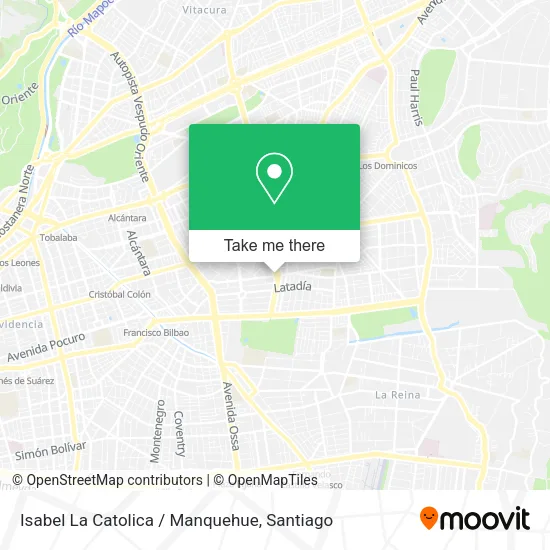 Isabel La Catolica / Manquehue map