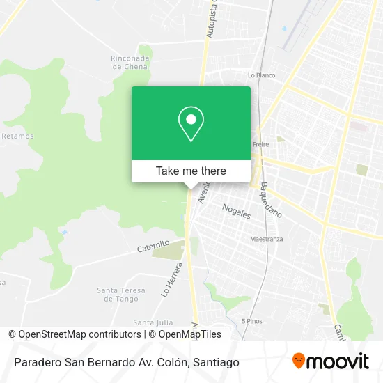 Paradero San Bernardo Av. Colón map