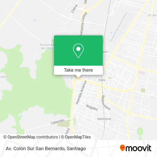 Av. Colón Sur San Bernardo map