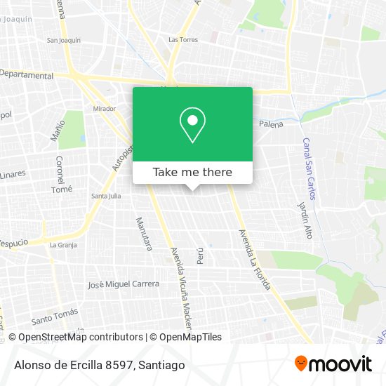 Alonso de Ercilla 8597 map