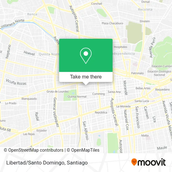 Libertad/Santo Domingo map
