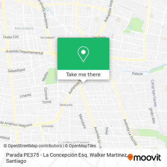 Parada PE375 - La Concepción Esq. Walker Martínez map