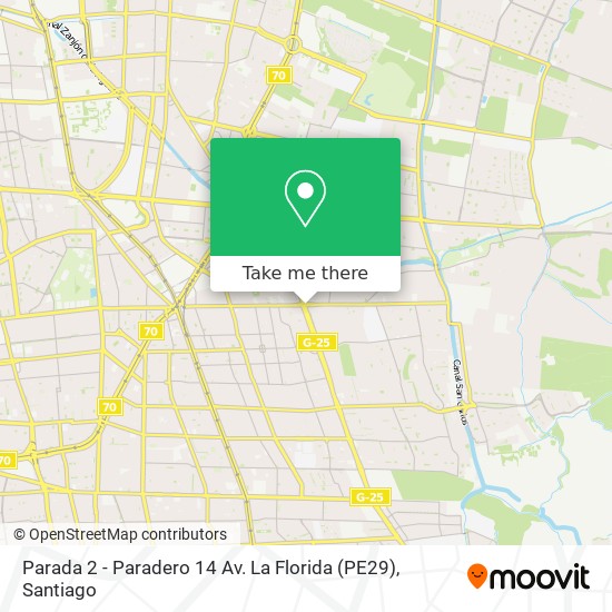 Parada 2 - Paradero 14 Av. La Florida (PE29) map