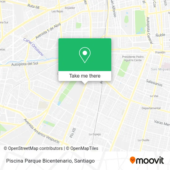 Piscina Parque Bicentenario map