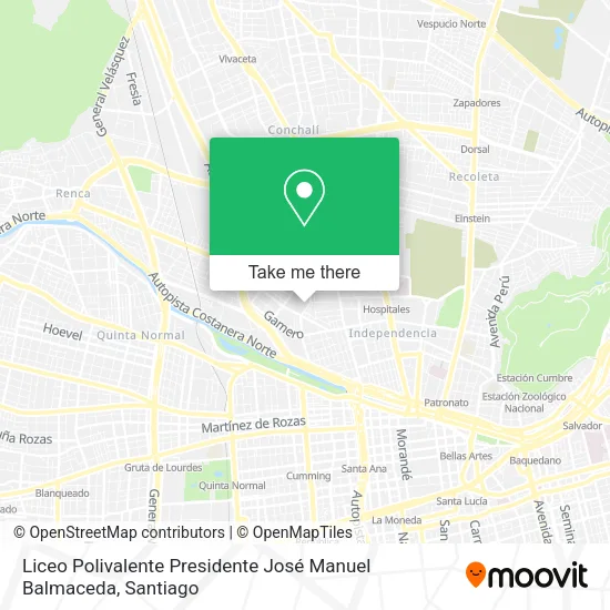 Liceo Polivalente Presidente José Manuel Balmaceda map