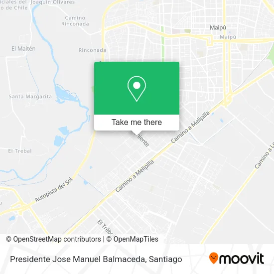 Presidente Jose Manuel Balmaceda map