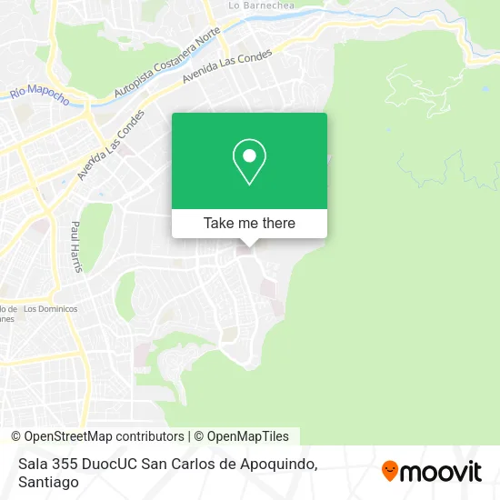 Sala 355 DuocUC San Carlos de Apoquindo map