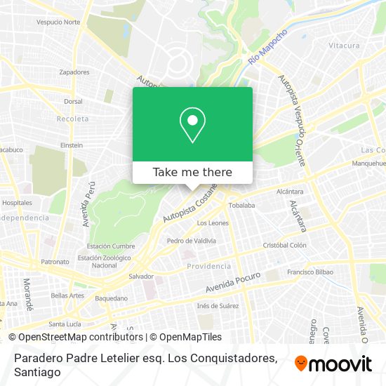 Paradero Padre Letelier esq. Los Conquistadores map
