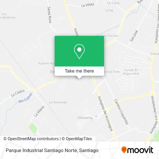 Parque Industrial Santiago Norte map