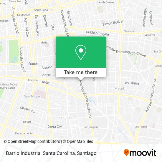 Barrio Industrial Santa Carolina map