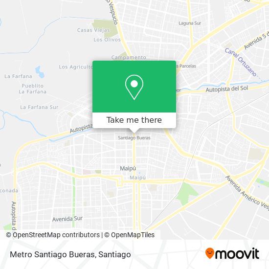 Metro Santiago Bueras map