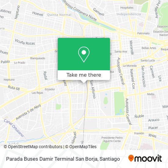 Parada Buses Damir Terminal San Borja map