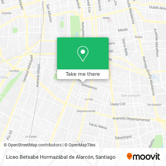Liceo Betsabé Hormazábal de Alarcón map