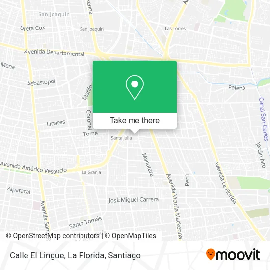 Mapa de Calle El Lingue, La Florida