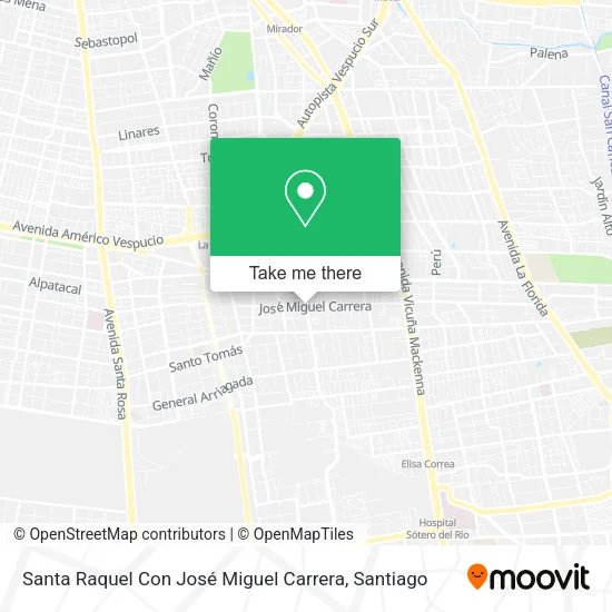 Santa Raquel Con José Miguel Carrera map