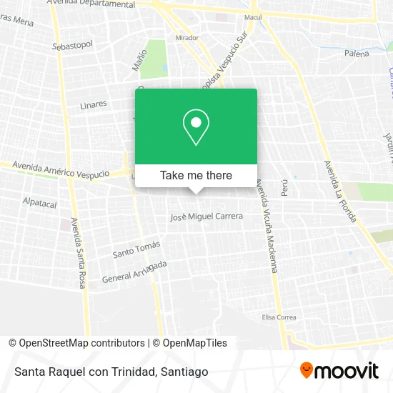 Santa Raquel con Trinidad map