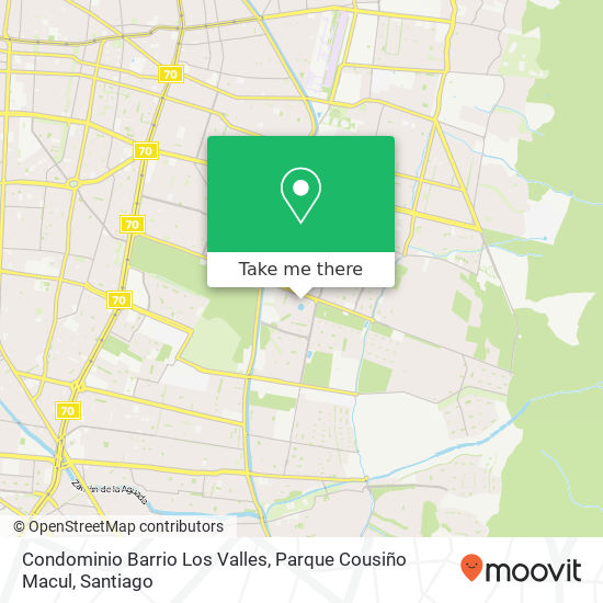 Condominio Barrio Los Valles, Parque Cousiño Macul map