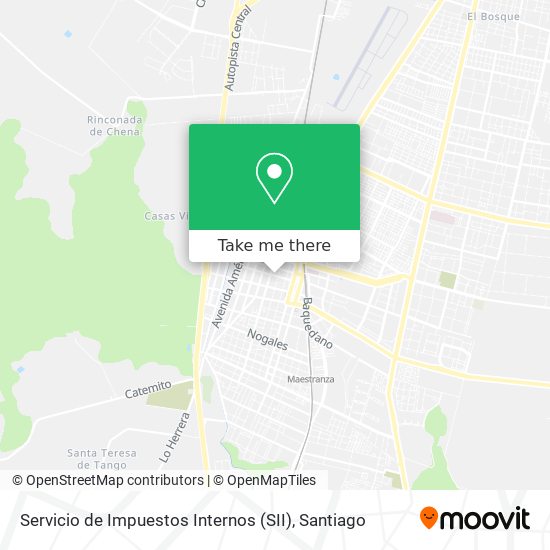 Servicio de Impuestos Internos (SII) map