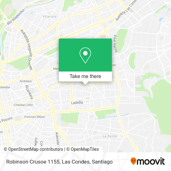 Robinson Crusoe 1155, Las Condes map