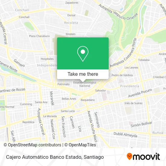 Mapa de Cajero Automático Banco Estado
